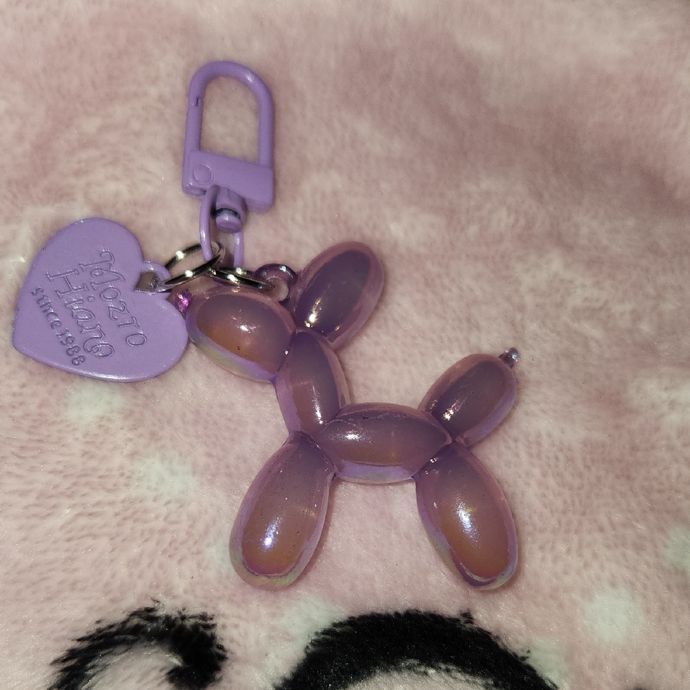 Purple Balloon Dog Keychain by Topo Fino